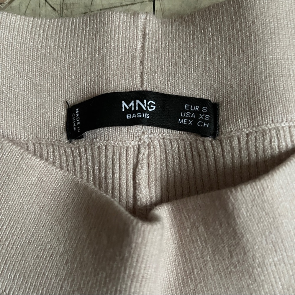 Mango Cream Ribbed Knit Pants - Picture 4 of 6
